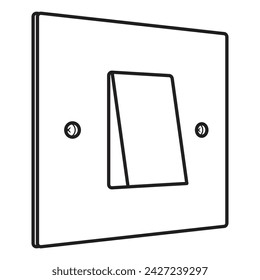 Switch illustration from different angle in outline vector format.