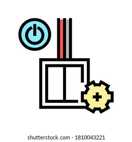 switch installation color icon vector. switch installation sign. isolated symbol illustration