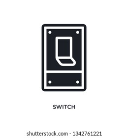 switch isolated icon. simple element illustration from electrian connections concept icons. 