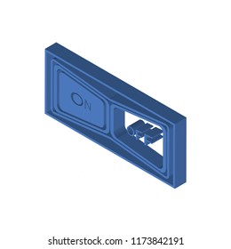 Switch isometric left top view 3D icon