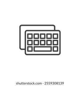 Switch keyboard icon Logo symbol outline set