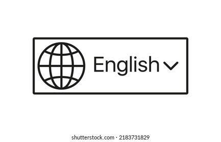 Switch Language Line Icon. Information, Website Button, Communication, Select, Choose, Planet, English, Communication. Technology Concept. Vector Line Icon For Business And Advertising.