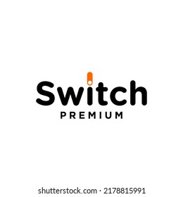 switch letter logo with on off icon Start and shut down button switch symbol. Power on off. Illustration vector logo template design