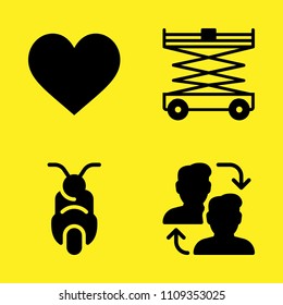 switch, lifter, scooter and like vector icon set. Sample icons set for web and graphic design