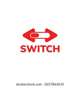 Diseño de logotipo de interruptor simple moderno