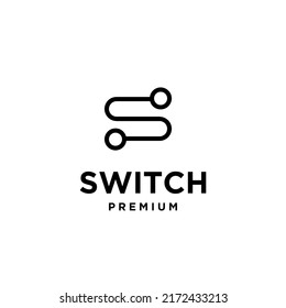 switch logo with on off icon Start and shut down button switch symbol. Illustration vector logo template design