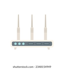 Switch modem icon flat vector. Wireless device. Internet wifi isolated