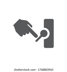 Switch off after use vector icon symbol energy saving isolated on white background
