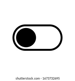 switch off, app slider. Black icon on white background