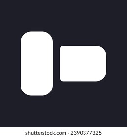 Switch off dark mode glyph ui icon. Mobile application control. User interface design. White silhouette symbol on black space. Solid pictogram for web, mobile. Vector isolated illustration