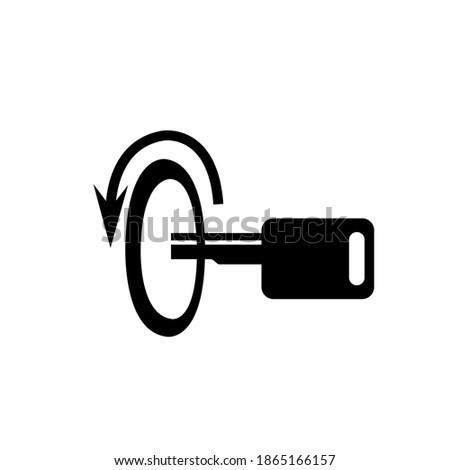 Switch Off Engine Black Icon,Vector Illustration, Isolated On White Background Label. EPS10