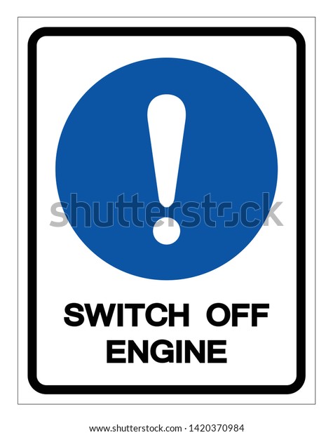 Switch Off Engine Symbol Sign Vector Stock Vector (Royalty Free ...