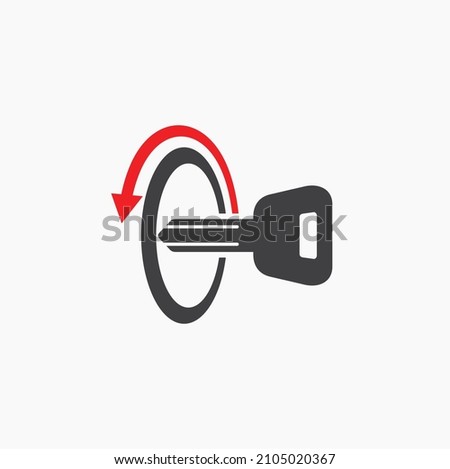 switch off engine symbol, vector art.