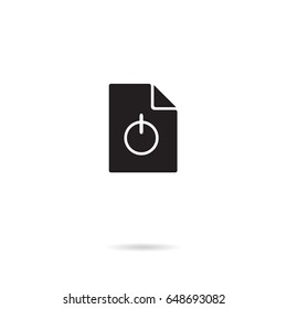 switch off file vector flat icon