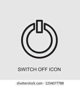 switch off icon . Editable outline switch off icon from smarthome. Trendy switch off icon for web and mobile.