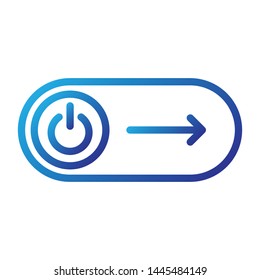 Switch Off Icon, Vector Illustration,User Interface Colour Outline