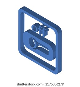 Switch Off isometric left top view 3D icon