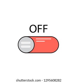 switch off line icon. switcher vector illustration. Editable Stroke. simple design symbol