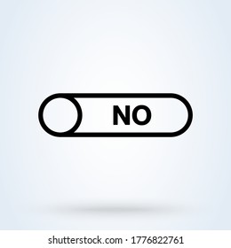 Switch off. No toggle switch buttons. Switcher on device to control mode. switch single icon. vector symbol stock illustration web.