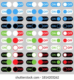 Switch off and on button web icon isolated vector illustration