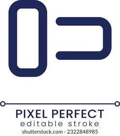 Switch off pixel perfect linear ui icon. Mobile application control. Turn off. GUI, UX design. Outline isolated user interface element for app and web. Editable stroke. Poppins font used