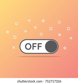 switch off toggle icon in flat style vector illustration