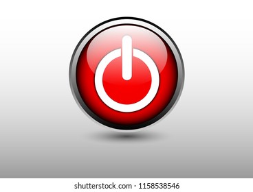 switch off vector design web button