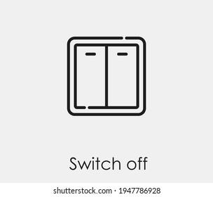 Switch off vector icon. Editable stroke. Symbol in Line Art Style for Design, Presentation, Website or Apps Elements, Logo. Pixel vector graphics - Vector