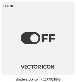 Switch "Off" vector icon illustration.Premium quality.