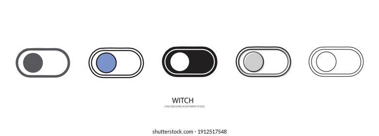 Switch of and switch off vector type icon