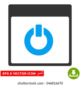 Switch on Calendar Page icon. Vector EPS illustration style is flat iconic bicolor symbol, blue and gray colors.