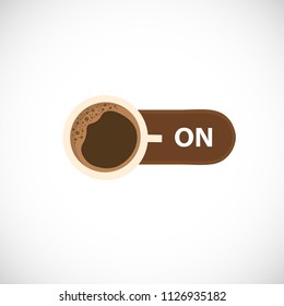 Switch on for coffee icon vector