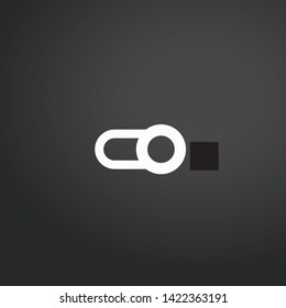 Switch On Control Outline vector icon. Switch On Control Outline concept stroke symbol design. Thin graphic elements vector illustration, outline pattern for your web site design, logo, UI. EPS 10.