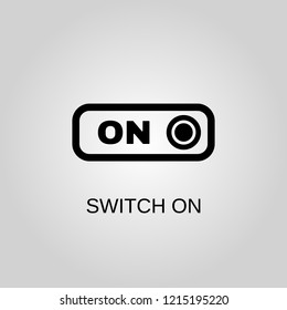 Switch on icon. Switch on symbol. Flat design. Stock - Vector illustration