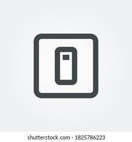 Schalten Sie das Symbol ein. ein Symbol einzeln auf Farbverlauf-Hintergrund einschalten. Vektorgrafik