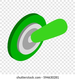Switch on isometric icon 3d on a transparent background vector illustration