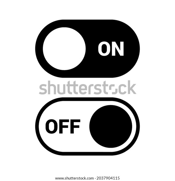 Switch On Off Black White Toggle Stock Vector (Royalty Free) 2037904115 ...