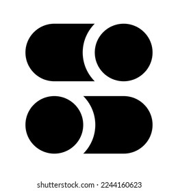 Switch on and off buttons black glyph ui icon. Changing settings. Shifting. User interface design. Silhouette symbol on white space. Solid pictogram for web, mobile. Isolated vector illustration