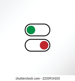 Switch on off buttons with minimalist style.