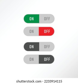 Switch on off buttons with minimalist style.