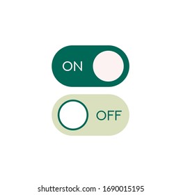 Switch on or off. Flat design. Vector icon. 