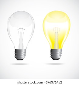 Switch On Off Lightning Bulb Stock Vector (Royalty Free) 696371452 ...