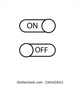 Switch On Off Line Iconvector Best Stock Vector (Royalty Free) 1341653411