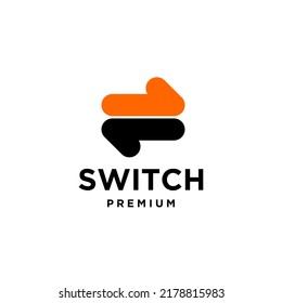 switch on off opposite arrow Start and shut down button switch symbol. Power on off. Illustration vector logo template design