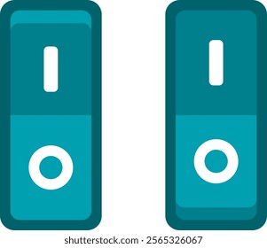 Switch on and off position design vector illustration