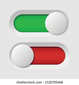 Switch On Off Toggle Button Vector Design