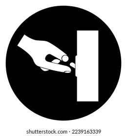 Activar Signo de símbolo ,Ilustración vectorial, Aislar en etiqueta de fondo blanca. EPS10