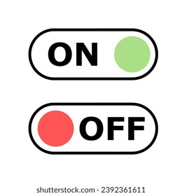 Switch on-off desig and creative icons vector.