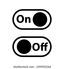 switch on/off icon vector icon. turn on/off line design icons