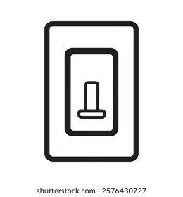  switch on-off silhouette vector illustration icon type design